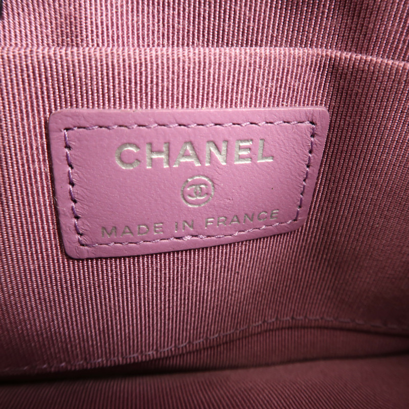 CHANEL 羊皮皮革Clutch Bag銀扣手拿包-6