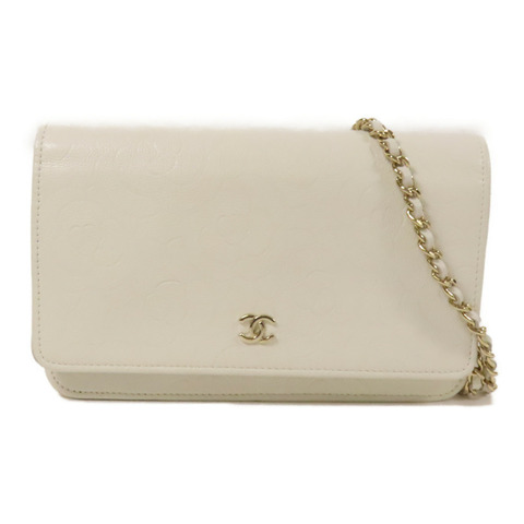 CHANEL 牛皮皮革WOC Wallet On Chain金扣鏈帶肩背袋
