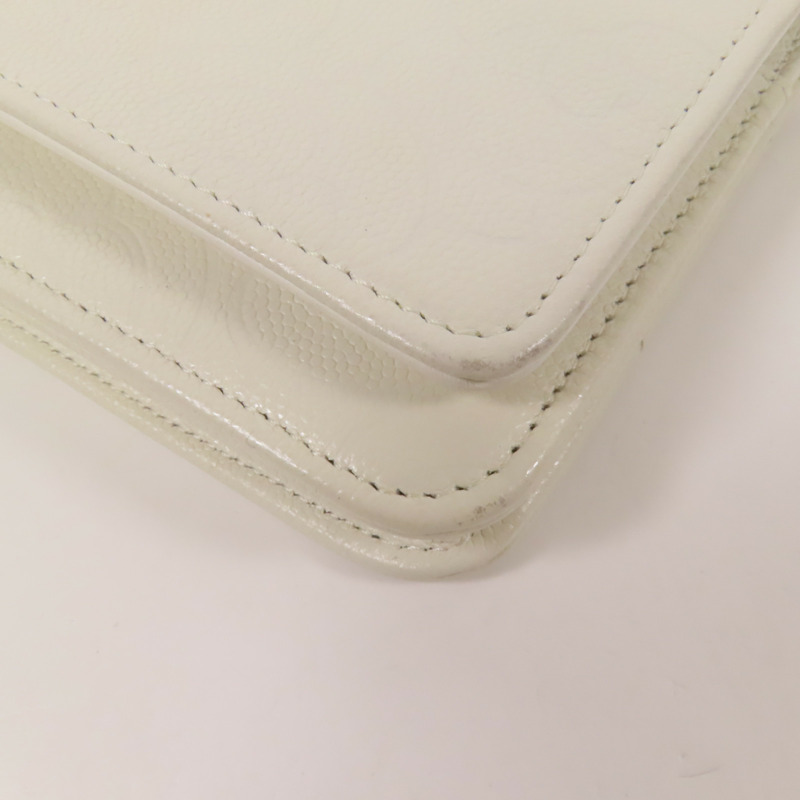 CHANEL 牛皮皮革WOC Wallet On Chain金扣鏈帶肩背袋-14