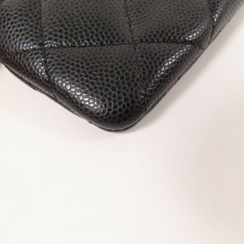 CHANEL 牛皮皮革Card Case金扣卡片套-11
