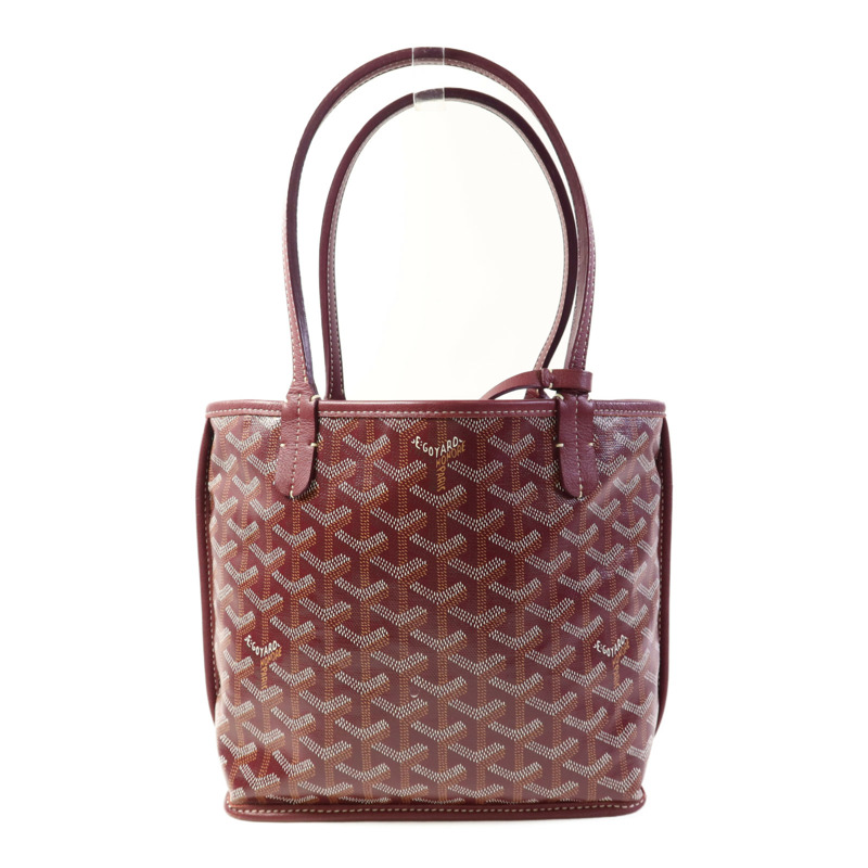 GOYARD 塗層帆布Mini Anjou Tote Bag銀扣手挽袋-0