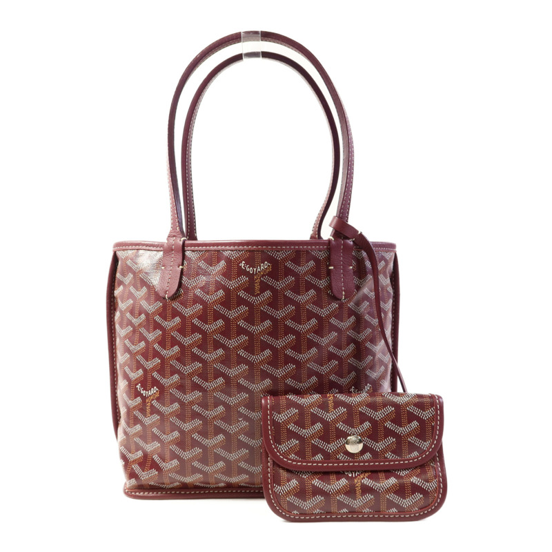 GOYARD 塗層帆布Mini Anjou Tote Bag銀扣手挽袋-14