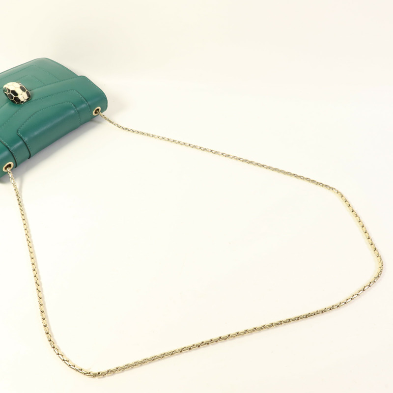 BVLGARI 牛皮皮革Serpenti Forever金扣鏈帶肩背袋-4