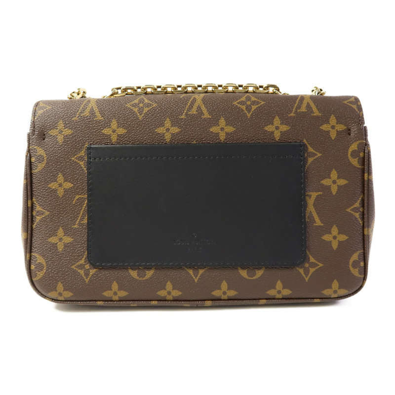 LOUIS VUITTON Monogram Marceau金扣肩背袋棕色-1