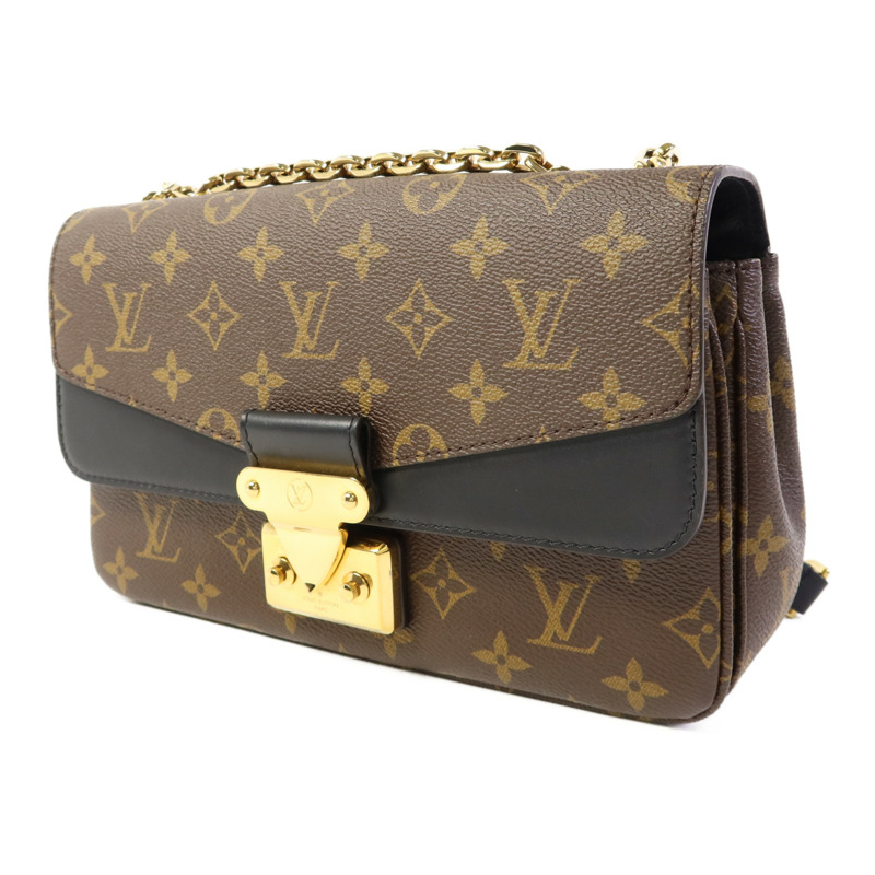 LOUIS VUITTON Monogram Marceau金扣肩背袋棕色-2