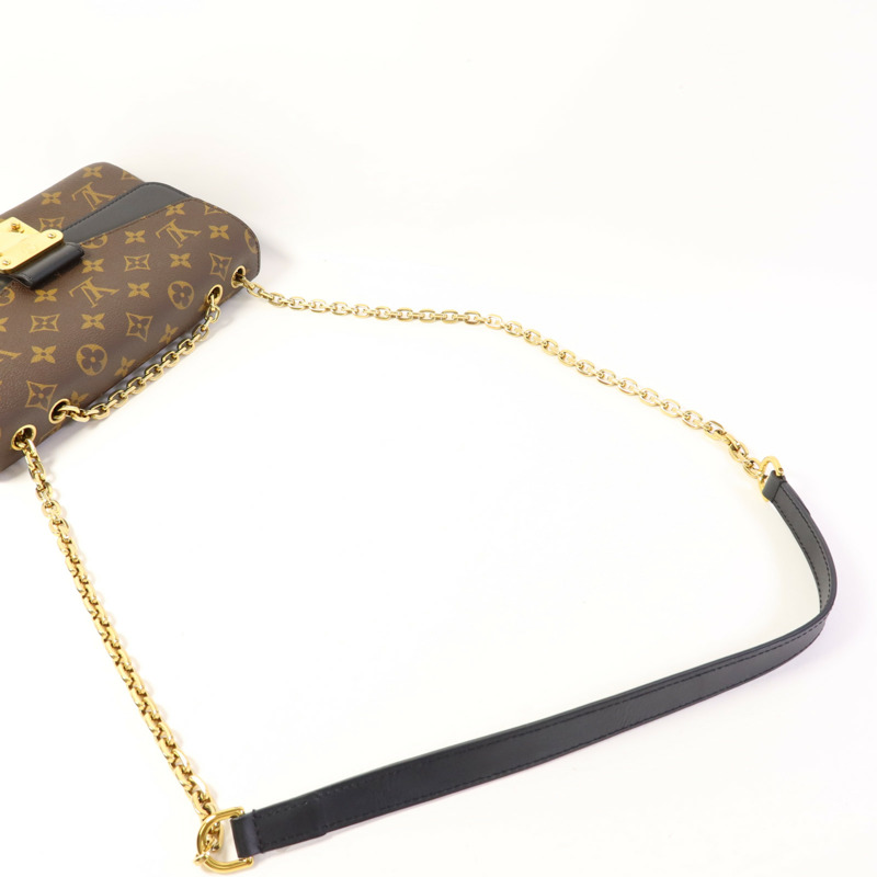 LOUIS VUITTON Monogram Marceau金扣肩背袋棕色-4