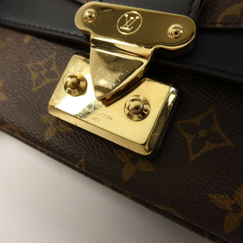 LOUIS VUITTON Monogram Marceau金扣肩背袋棕色-10