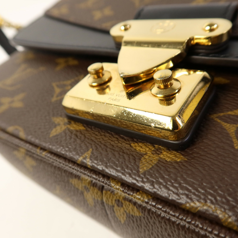 LOUIS VUITTON Monogram Marceau金扣肩背袋棕色-11