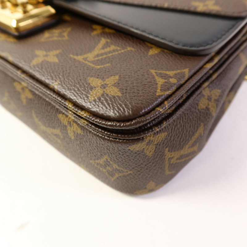 LOUIS VUITTON Monogram Marceau金扣肩背袋棕色-12