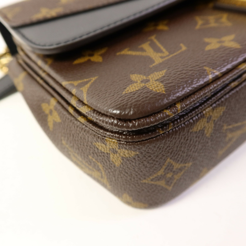 LOUIS VUITTON Monogram Marceau金扣肩背袋棕色-13
