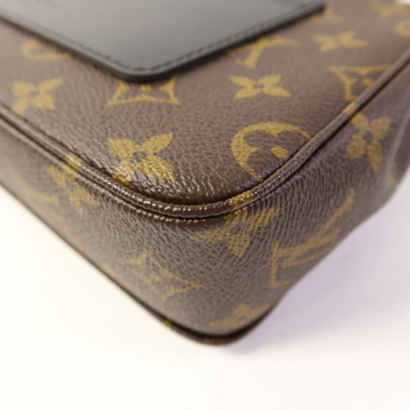LOUIS VUITTON Monogram Marceau金扣肩背袋棕色-14
