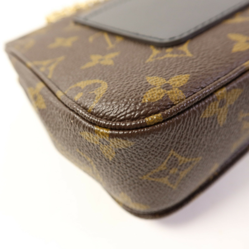 LOUIS VUITTON Monogram Marceau金扣肩背袋棕色-15