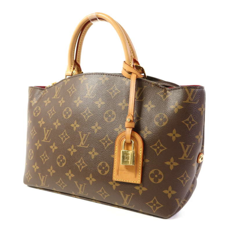 LOUIS VUITTON Monogram Petit Palais金扣手挽肩背兩用袋棕色-2