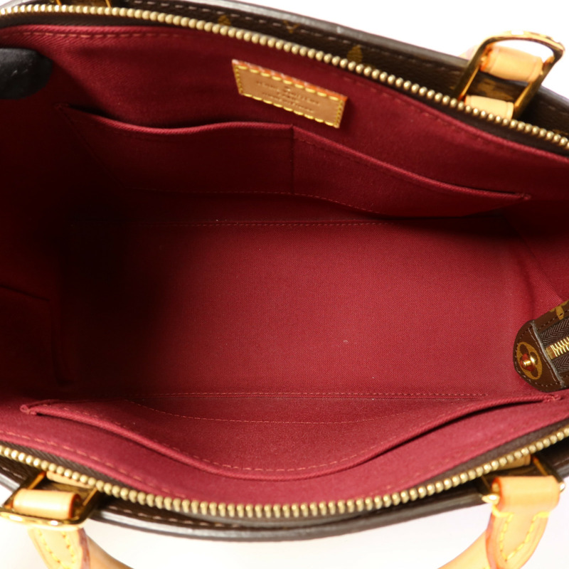 LOUIS VUITTON Monogram Petit Palais金扣手挽肩背兩用袋棕色-5