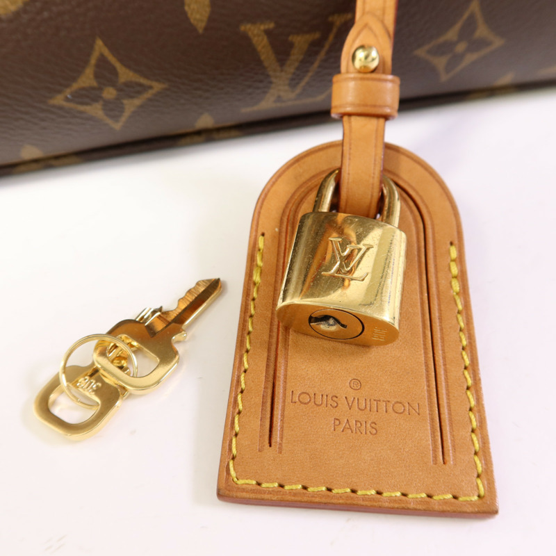 LOUIS VUITTON Monogram Petit Palais金扣手挽肩背兩用袋棕色-7
