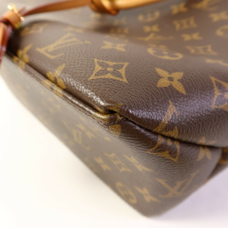 LOUIS VUITTON Monogram Petit Palais金扣手挽肩背兩用袋棕色-9
