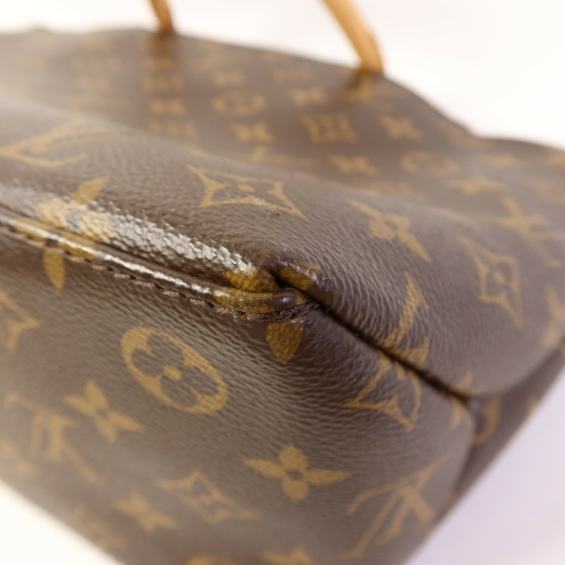 LOUIS VUITTON Monogram Petit Palais金扣手挽肩背兩用袋棕色-11