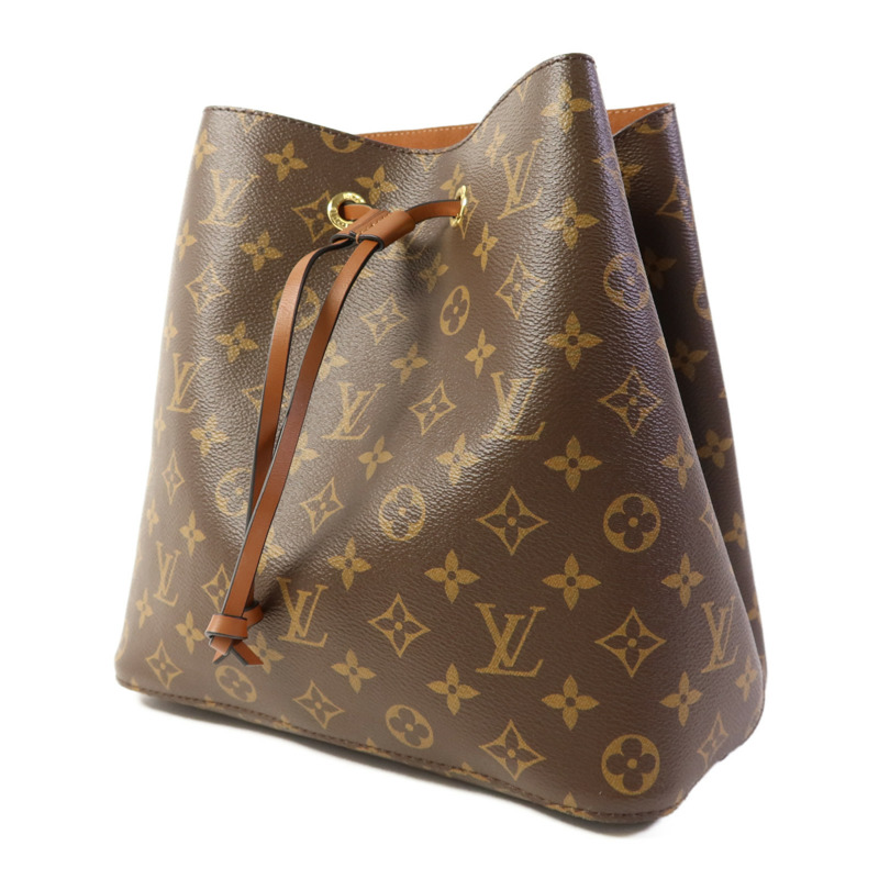 LOUIS VUITTON Monogram NeoNoe MM金扣肩背袋棕色-2