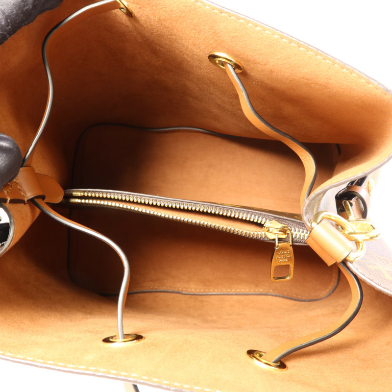 LOUIS VUITTON Monogram NeoNoe MM金扣肩背袋棕色-5