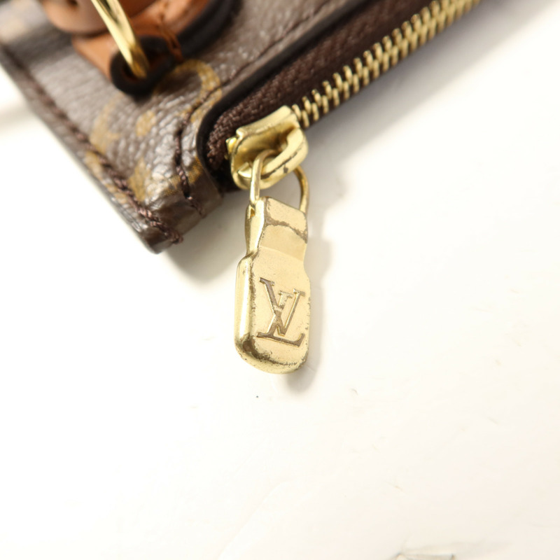 LOUIS VUITTON Monogram Reverse Loop Hobo金扣手挽肩背兩用袋棕色-11