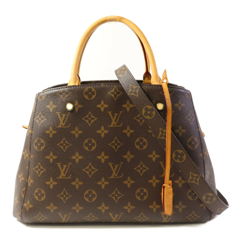 LOUIS VUITTON Monogram Montaigne MM金扣手挽肩背兩用袋-0