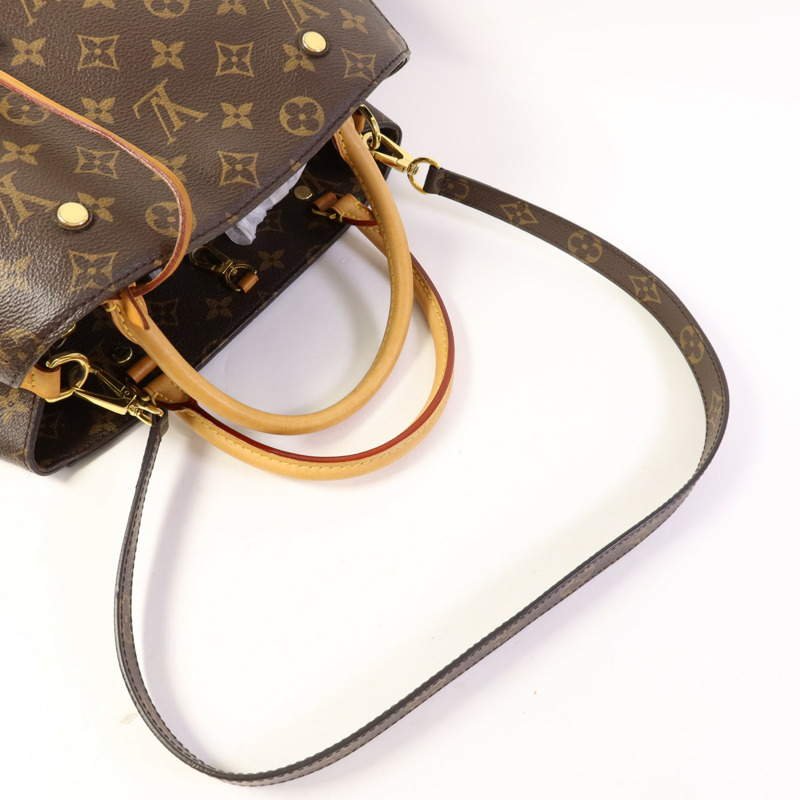 LOUIS VUITTON Monogram Montaigne MM金扣手挽肩背兩用袋-4