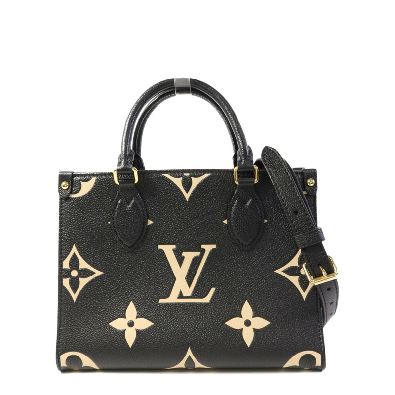 LOUIS VUITTON Monogram Empreinte On The Go PM金扣手挽肩背兩用袋-0