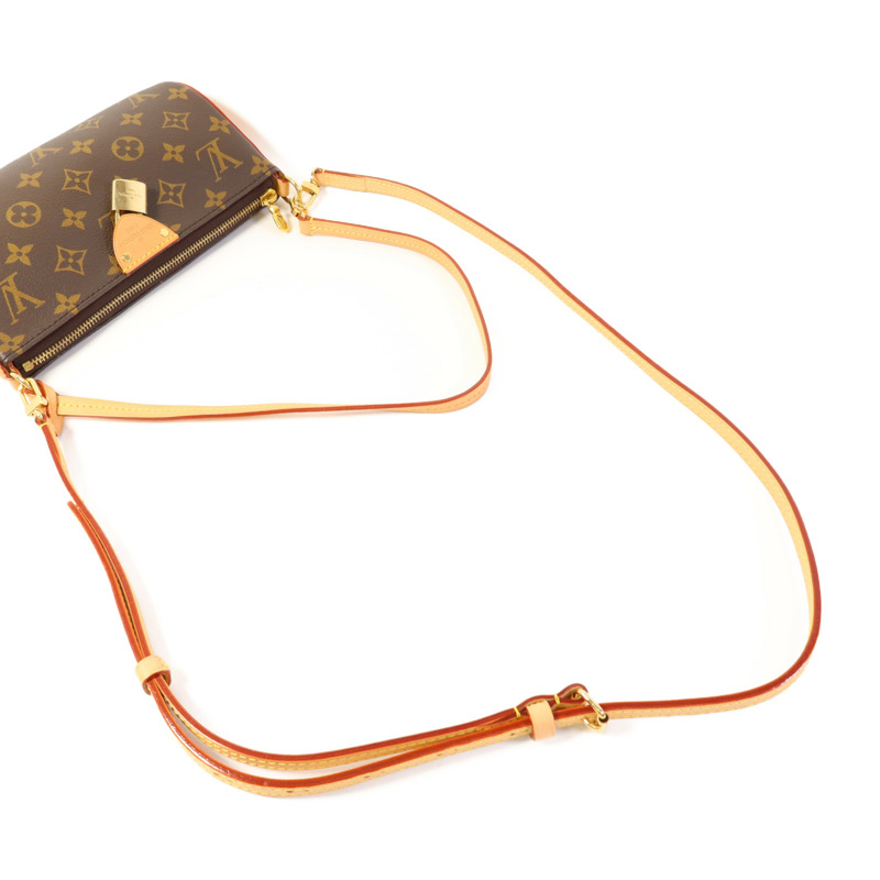 LOUIS VUITTON Monogram Pochette Tirette Bag金扣手挽肩背兩用袋-4