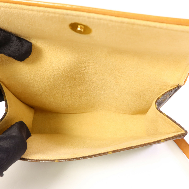 LOUIS VUITTON Monogram Pochette Florentine金扣腰包棕色-5