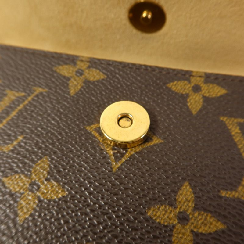 LOUIS VUITTON Monogram Pochette Florentine金扣腰包棕色-9
