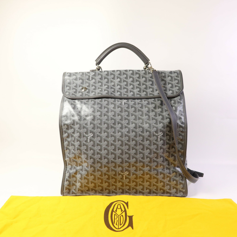 GOYARD 塗層帆布Saint Leger銀扣背包-15