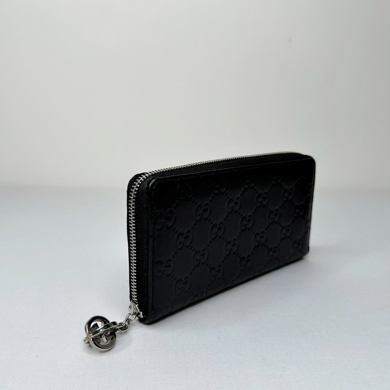 GUCCI 雙G壓紋圓形拉鍊長夾-3