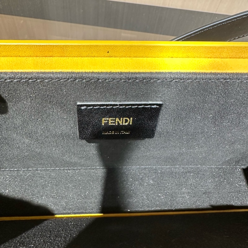 FENDI芬迪 字母Logo 盒子包单肩斜挎包-5