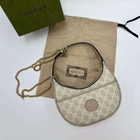 Gucci GG moon bag beige