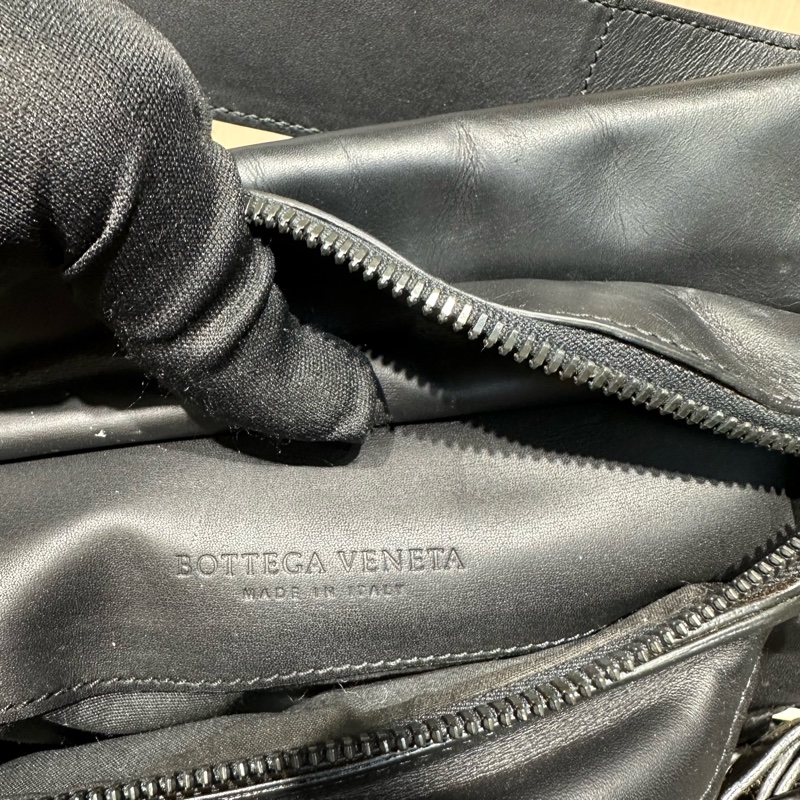 Bottega Veneta葆蝶家黑色编织腰包-15