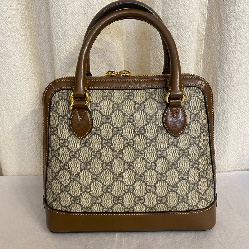 GUCCI古馳 Horsebit 1955 马衔扣百搭复古金貝殼包 小號-1