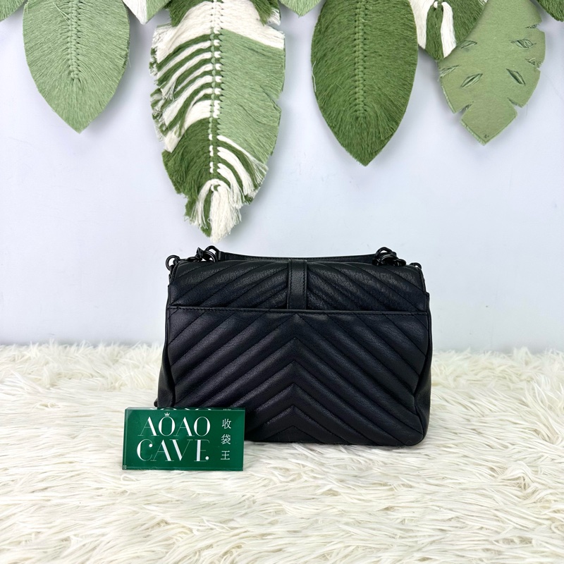 YSL So Black College 羊皮鏈條包 Medium Size-4