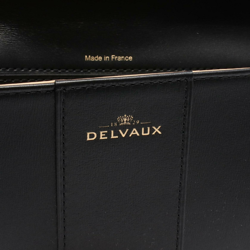Delvaux 商務二用手拿包 皮革 黑色 二手 女士-3