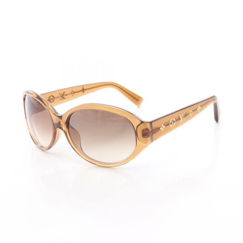 LOUIS VUITTON Obsession Ron Monogram 太陽眼鏡 塑膠 棕色 二手 女士 LV-1