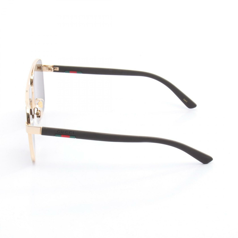 GUCCI 太陽眼鏡 GG0422S003 橡膠鍍金棕色全新男式-2