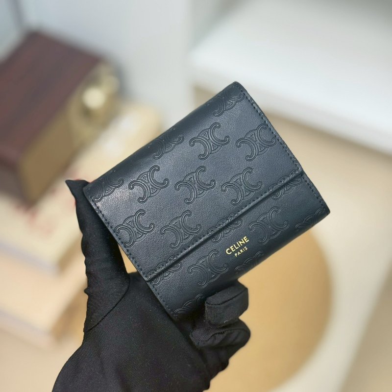 🏷️Celine.Trifold 壓紋三折短夾-0