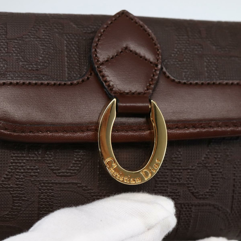 【日本直送】Christian Dior Trotter 帆布零錢包 PVC 棕色 正品 ac3879-7