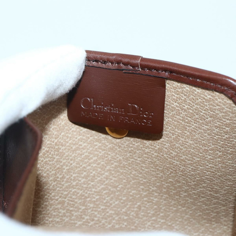 【日本直送】Christian Dior Trotter 帆布零錢包 PVC 棕色 正品 ac3879-8