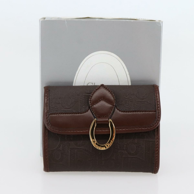 【日本直送】Christian Dior Trotter 帆布零錢包 PVC 棕色 正品 ac3879-11