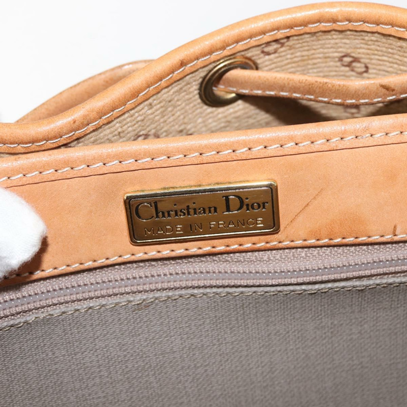 【日本直送】Christian Dior 肩背包 PVC 皮革 灰色 金色 正品 gh991-10