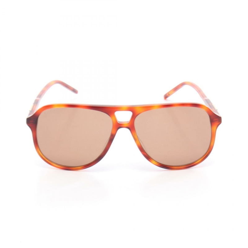 GUCCI 太陽眼鏡 GG1156S003 塑膠棕色 全新男式-0