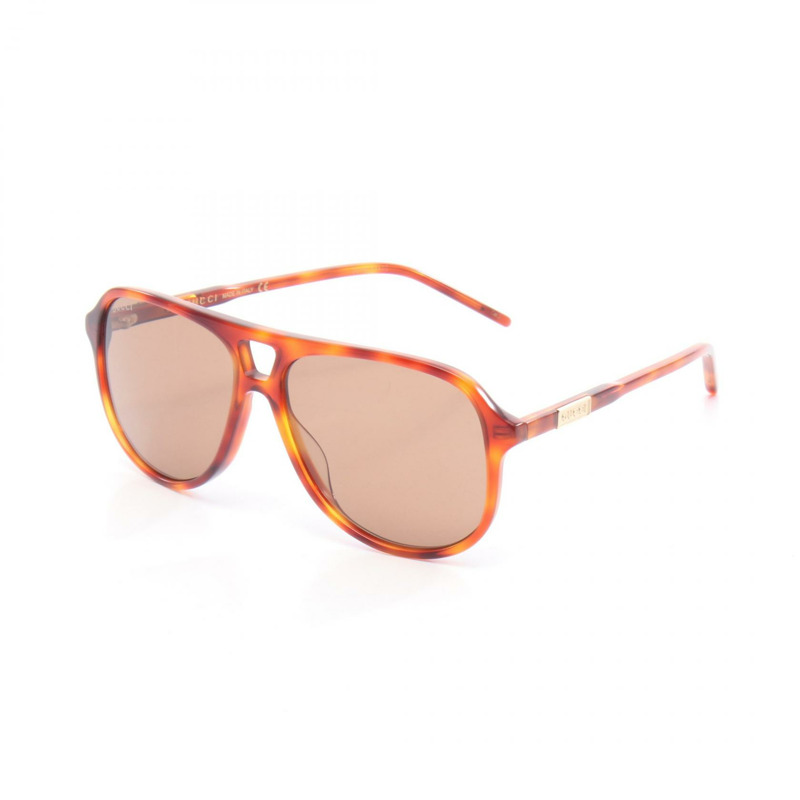 GUCCI 太陽眼鏡 GG1156S003 塑膠棕色 全新男式-1