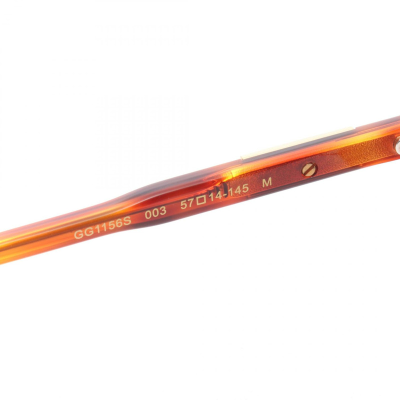 GUCCI 太陽眼鏡 GG1156S003 塑膠棕色 全新男式-4