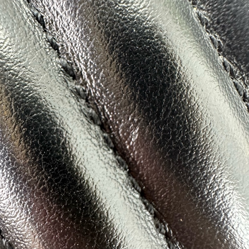 YSL LOU 黑金羊皮流蘇相機包 斜肩包-7