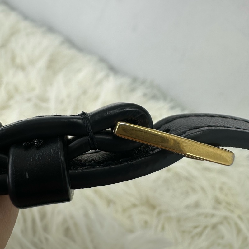 YSL LOU 黑金羊皮流蘇相機包 斜肩包-16